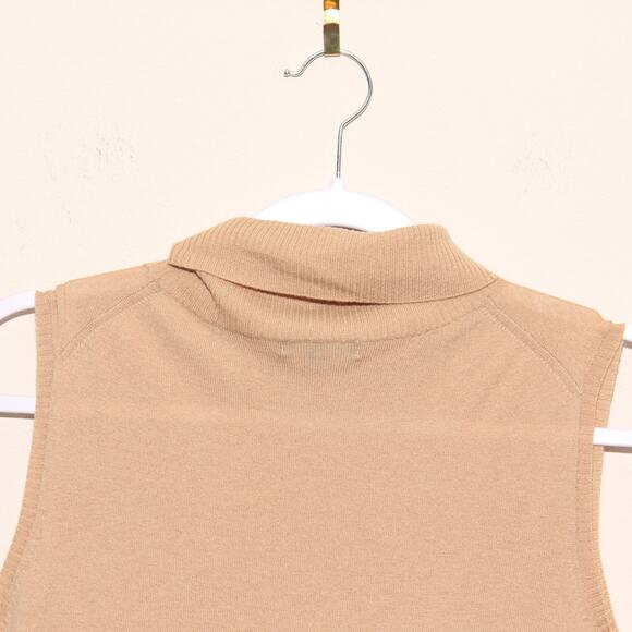 Prague 100% cashmere Turtleneck Sleeveless Sweater Size Large - Picture 4 of 7